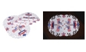 Xia Home Fashions Star Spangled Embroidered Cutwork Placemats, 13" x 19", Set of 4